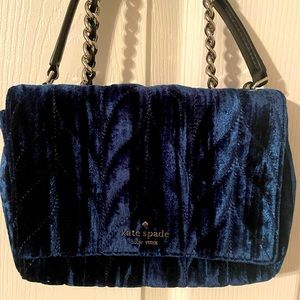 💕KATE SPADE💕 Beautiful blue velvet purse.      GORGEOUS! Like new!